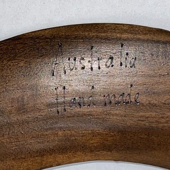 Boomerang Hand Made And Painted Art Wooden Returning Stick Australian 22” Carved - Picture 10 of 11